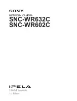 Sony SNC-WR602C Service Manual предпросмотр