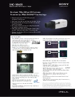 Preview for 1 page of Sony SNCVB600 Specification Sheet