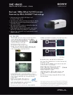 Preview for 1 page of Sony SNCVB630 Specification Sheet