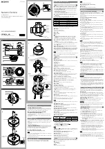 Предварительный просмотр 1 страницы Sony SNCVM602R Installation Manual