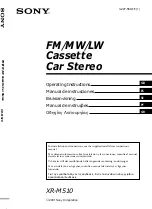 Preview for 1 page of Sony Sony Car Stereo System XR-M510 Operating Instructions Manual