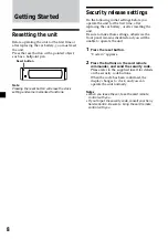 Preview for 8 page of Sony Sony Car Stereo System XR-M510 Operating Instructions Manual