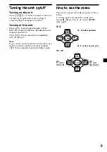 Preview for 9 page of Sony Sony Car Stereo System XR-M510 Operating Instructions Manual