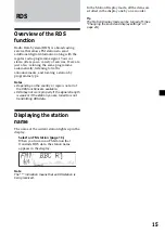 Preview for 15 page of Sony Sony Car Stereo System XR-M510 Operating Instructions Manual