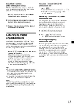 Preview for 17 page of Sony Sony Car Stereo System XR-M510 Operating Instructions Manual