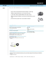 Sony SPK-WB Marketing Specifications preview