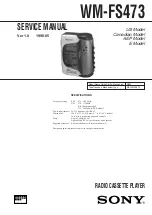 Preview for 1 page of Sony Sports Walkman WM-FS473 Service Manual