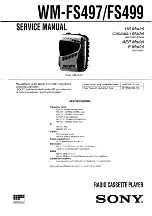 Preview for 1 page of Sony Sports Walkman WM-FS497 Service Manual