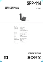 Sony SPP-114 Service Manual preview