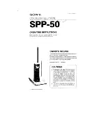 Sony SPP-50 Operating Instructions Manual preview