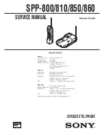 Sony SPP-800 Service Manual preview