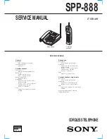 Preview for 1 page of Sony SPP-888 Service Manual