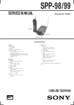 Sony SPP-98 Service Manual preview