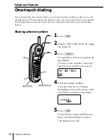 Предварительный просмотр 22 страницы Sony SPP-A1070 - Caller Id Telephone Operating Instructions Manual