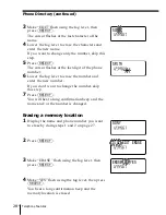 Предварительный просмотр 26 страницы Sony SPP-A1070 - Caller Id Telephone Operating Instructions Manual