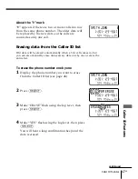 Предварительный просмотр 47 страницы Sony SPP-A1070 - Caller Id Telephone Operating Instructions Manual