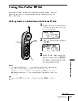 Предварительный просмотр 49 страницы Sony SPP-A1070 - Caller Id Telephone Operating Instructions Manual