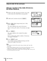 Предварительный просмотр 50 страницы Sony SPP-A1070 - Caller Id Telephone Operating Instructions Manual