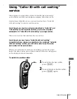 Предварительный просмотр 53 страницы Sony SPP-A1070 - Caller Id Telephone Operating Instructions Manual