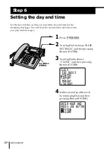 Preview for 20 page of Sony SPP-A2480 - Cordless Telephone With Answering System Operating Instructions Manual