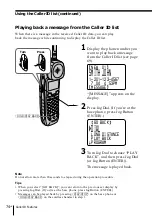 Preview for 74 page of Sony SPP-A2480 - Cordless Telephone With Answering System Operating Instructions Manual