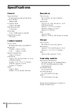 Preview for 86 page of Sony SPP-A2480 - Cordless Telephone With Answering System Operating Instructions Manual