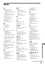 Preview for 87 page of Sony SPP-A2480 - Cordless Telephone With Answering System Operating Instructions Manual