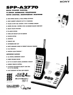 Sony SPP-A2770 - 2.4ghz Cordless Telephone Specifications preview