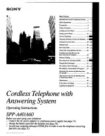 Sony SPP-A40 Operating Instructions Manual preview