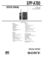 Sony SPP-A400 - Cordless Telephone With Answering Machine Service Manual preview