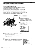 Preview for 56 page of Sony SPP-A9276 - Cordless Telephone With Answering Machine Operating Instructions Manual