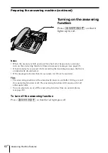 Preview for 62 page of Sony SPP-A9276 - Cordless Telephone With Answering Machine Operating Instructions Manual