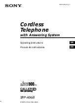 Предварительный просмотр 1 страницы Sony SPP-A968 - Cordless Telephone Operating Instructions Manual