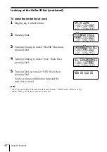 Предварительный просмотр 42 страницы Sony SPP-A968 - Cordless Telephone Operating Instructions Manual