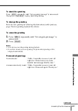 Preview for 49 page of Sony SPP-A972 - Cordless Telephone With Answering System Operating Instructions Manual