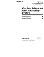 Sony SPP-AQ500 - Cordless Telephone Operating Instructions Manual preview