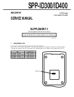 Предварительный просмотр 1 страницы Sony SPP-ID300 Service Manual