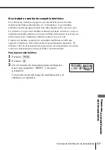 Preview for 87 page of Sony SPP-ID970 - Cordless Telephone Operating Instructions Manual