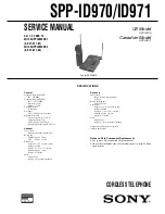 Sony SPP-ID970 - Cordless Telephone Service Manual предпросмотр