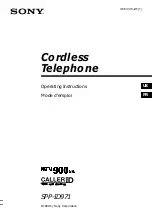 Sony SPP-ID971 - Cordless Telephone Operating Instructions Manual предпросмотр