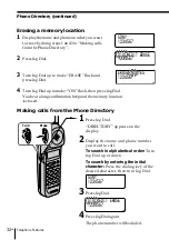 Предварительный просмотр 32 страницы Sony SPP-ID975 - Cordless Telephone Operating Instructions Manual