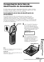 Предварительный просмотр 97 страницы Sony SPP-ID975 - Cordless Telephone Operating Instructions Manual