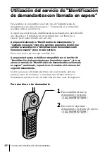 Предварительный просмотр 104 страницы Sony SPP-ID975 - Cordless Telephone Operating Instructions Manual