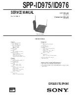 Preview for 1 page of Sony SPP-ID975 - Cordless Telephone Service Manual