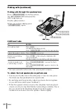 Предварительный просмотр 20 страницы Sony SPP-N1025 - Cordless Telephone Operating Instructions Manual