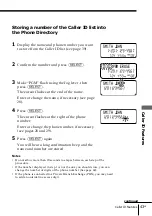 Предварительный просмотр 43 страницы Sony SPP-N1025 - Cordless Telephone Operating Instructions Manual