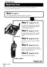 Предварительный просмотр 6 страницы Sony SPP-S2430 - Cordless Telephone Operating Instructions Manual