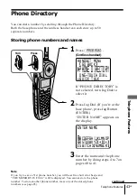 Предварительный просмотр 43 страницы Sony SPP-S2430 - Cordless Telephone Operating Instructions Manual