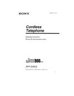 Предварительный просмотр 1 страницы Sony SPP-S9000 - Cordless Telephone Operating Instructions Manual