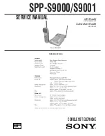 Sony SPP-S9000 - Cordless Telephone Service Manual preview